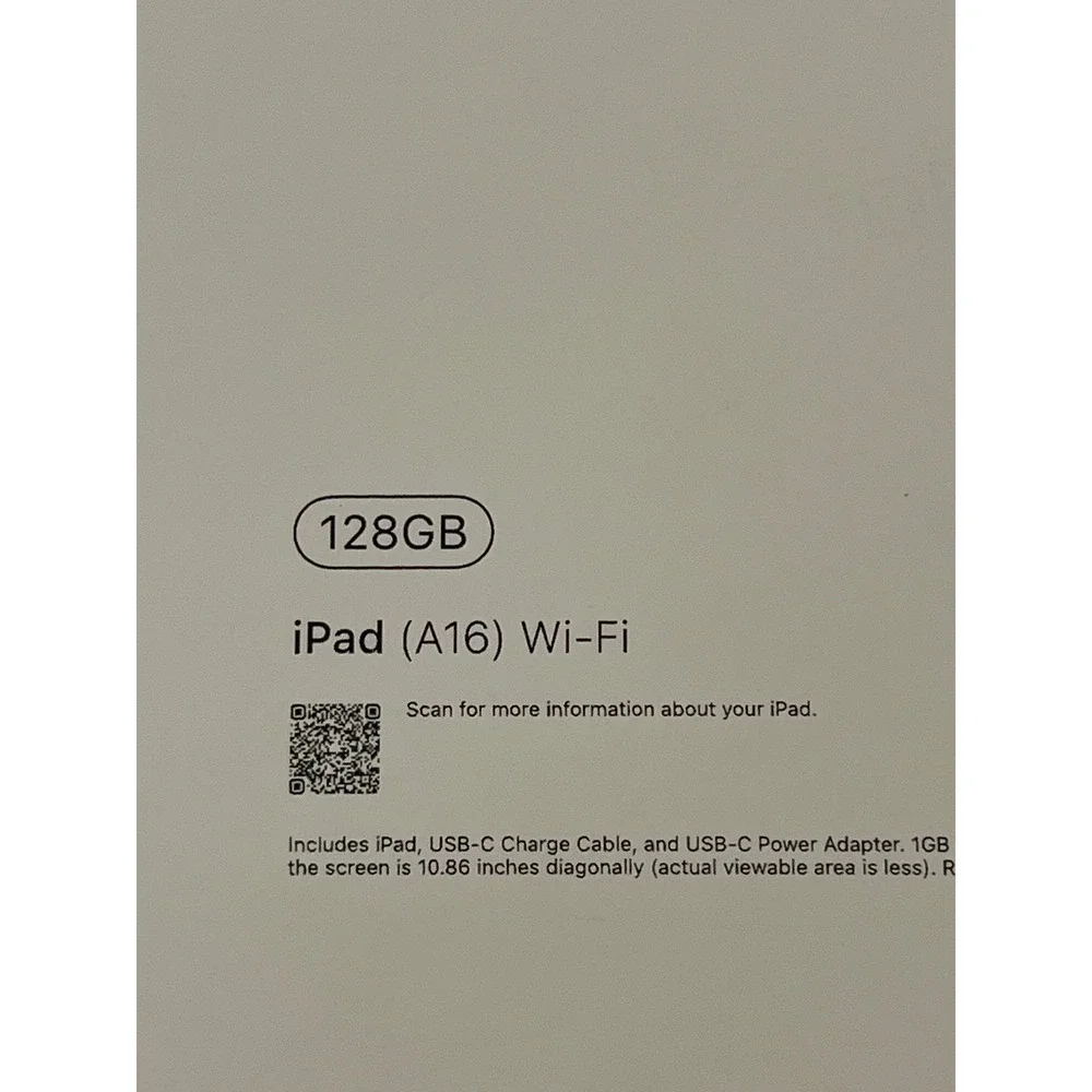 iPad‎ (A16) BOX ONLY